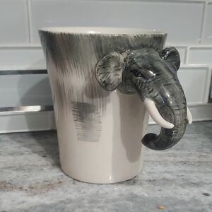 Pier 1 Elephant Handle Ceramic Mug